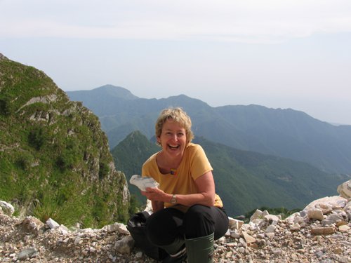 Kit, our founder, atop the marble quarries