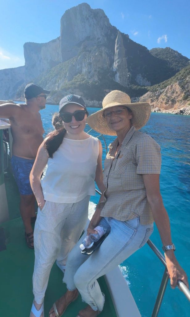 The Doorways team on a boat trip along the Gulf of Orosei, Sardinia