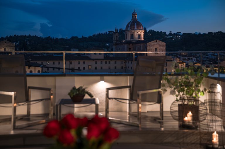 Villa Florbianca, Florence — Terrace lounge with city views