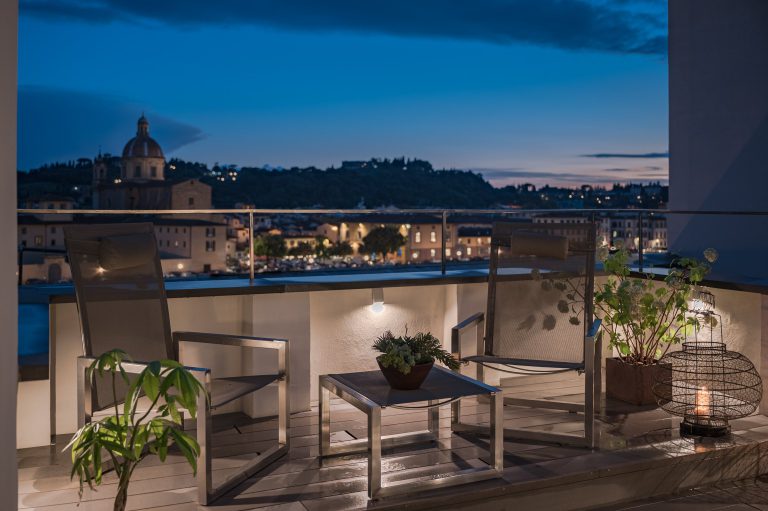 Villa Florbianca, Florence — Evening on the terrace