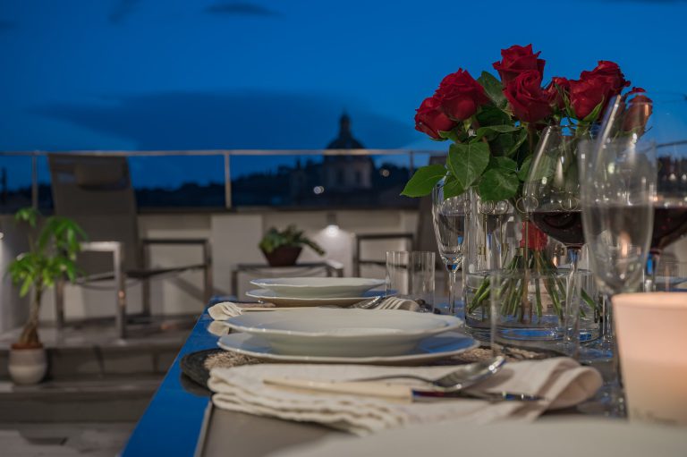 Villa Florbianca, Florence — Table set on the terrace