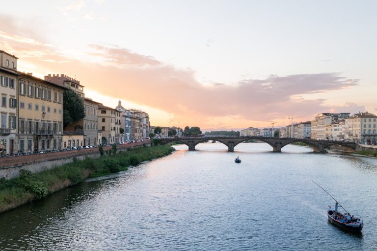 Villa Rivarno, Florence — The Arno at sunset
