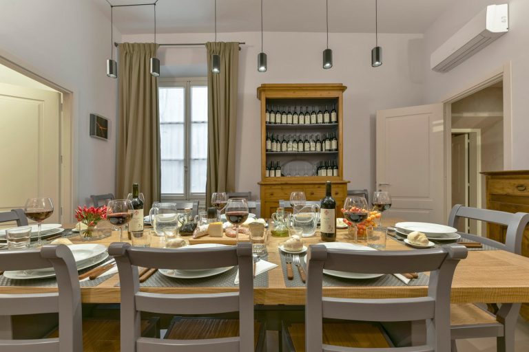 Villa Scudo, Florence — Eat-in kitchen with table for twelve