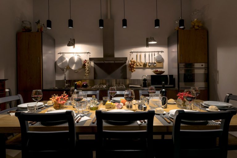 Villa Scudo, Florence — Kitchen and dining