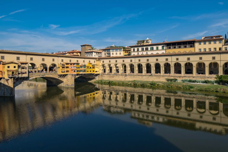 Villa Turan, Florence — The Ponte Vecchio reflected in the Arno