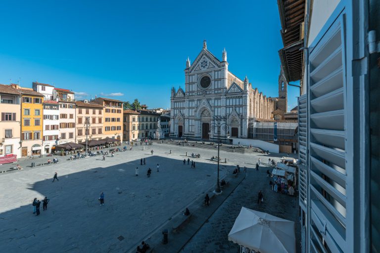 Villa Valorea, Florence — Piazza Santa Croce from the window