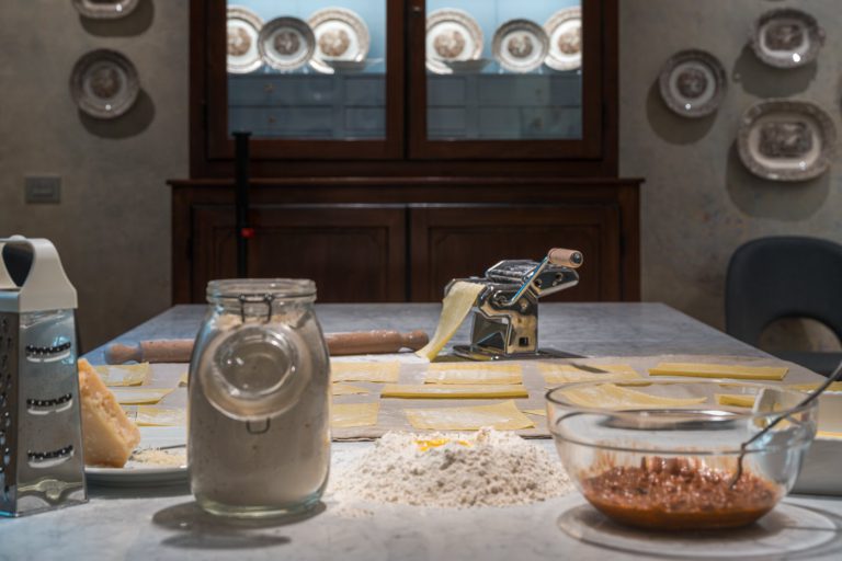 Villa Valorea, Florence — Fresh pasta in the kitchen