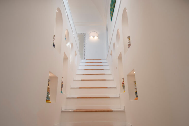 Villa Nuea — White marble interior staircase